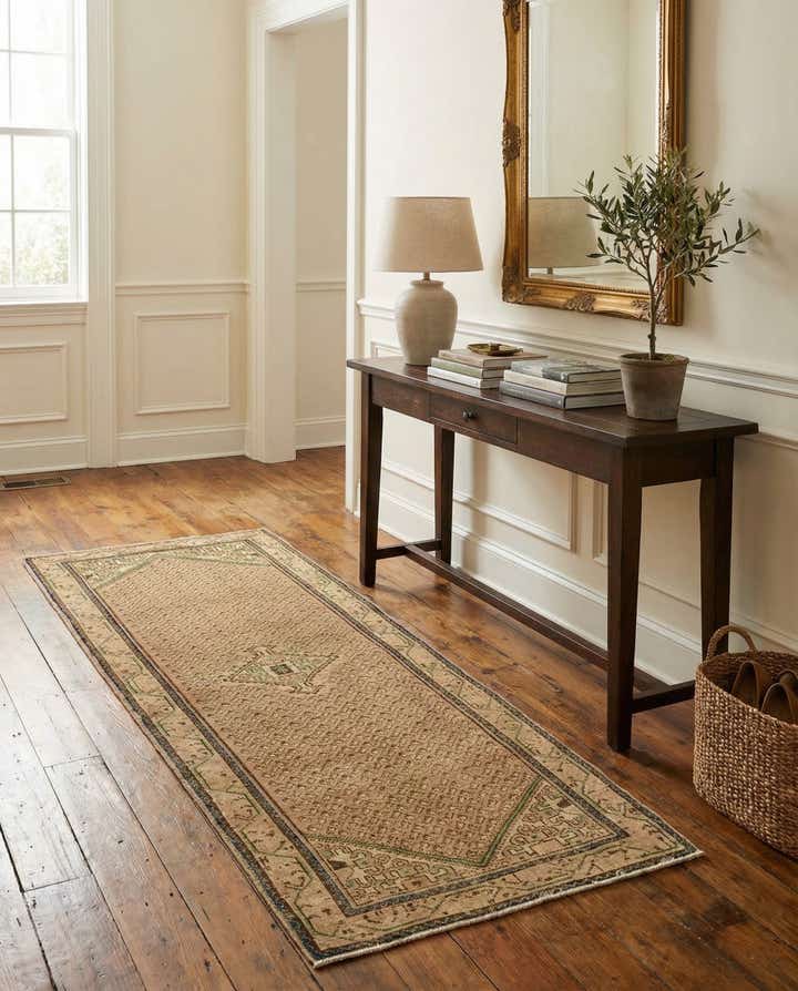 3' 4 x 10' 1 Hand Knotted Ultra Vintage Persian Wool Runner Rug