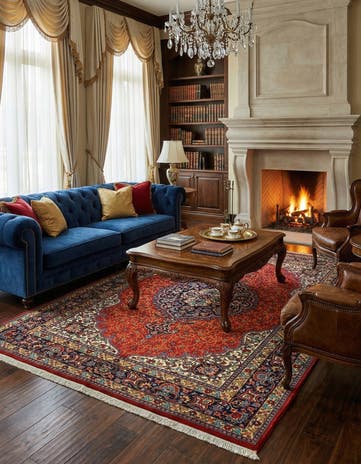 7' x 9' 8 Tabriz Wool Rug