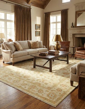 6' 8 x 9' 7 Hand Knotted Peshawar Ziegler Rug