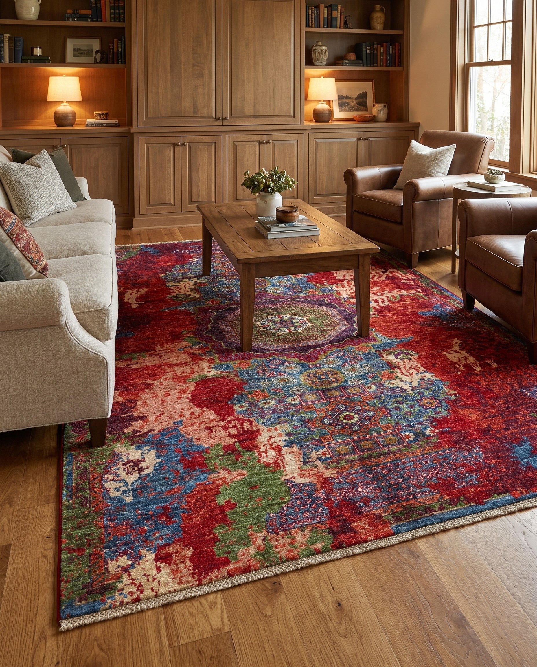 5' 10 x 7' 9 Hand Knotted Mamluk Ziegler Rug