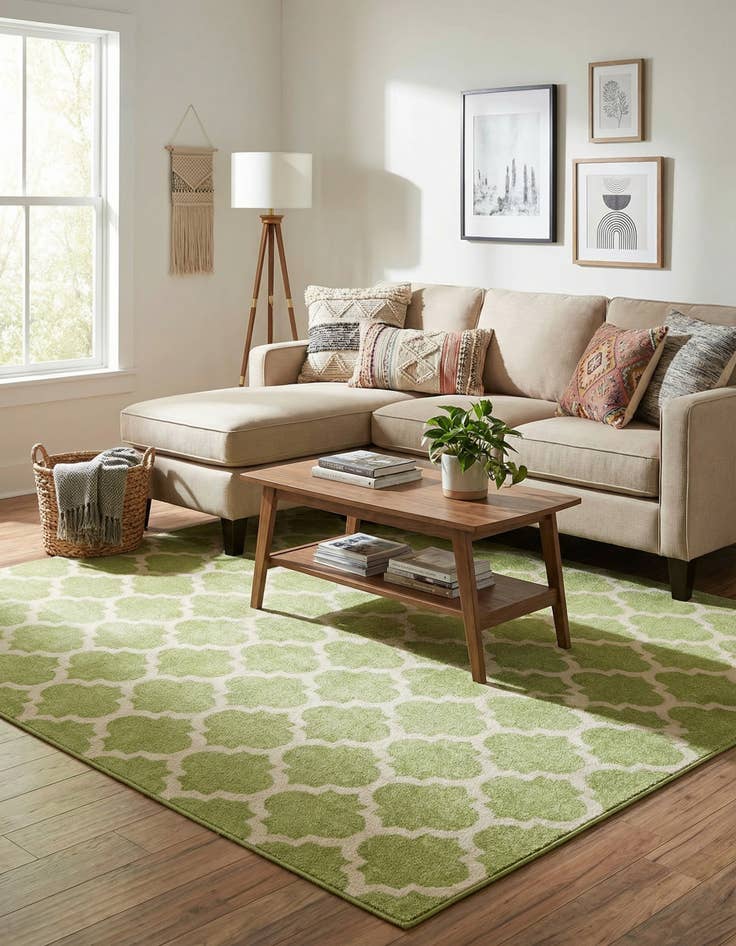 Detail image of  10' x 10' Lattice Square Rug