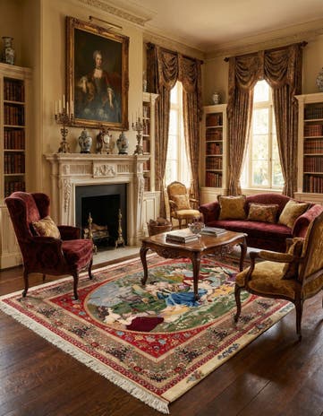 4' 11 x 6' 6 Tabriz Wool Rug