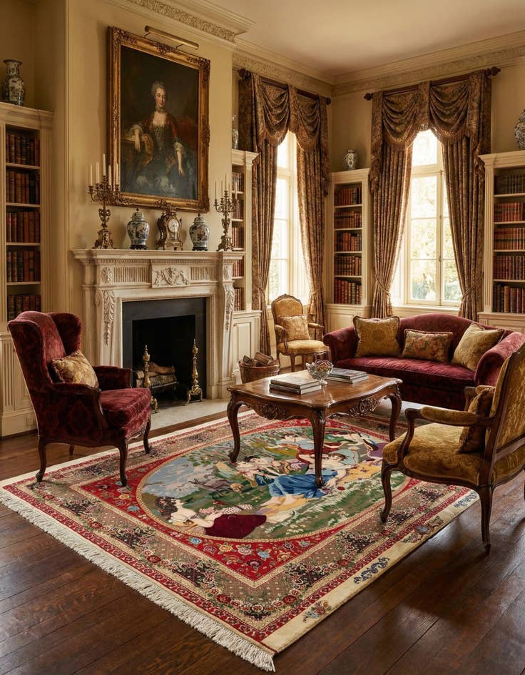 Detail image of 4' 11 x 6' 6 Tabriz Wool Rug