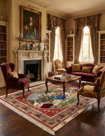 4' 11 x 6' 6 Tabriz Wool Rug