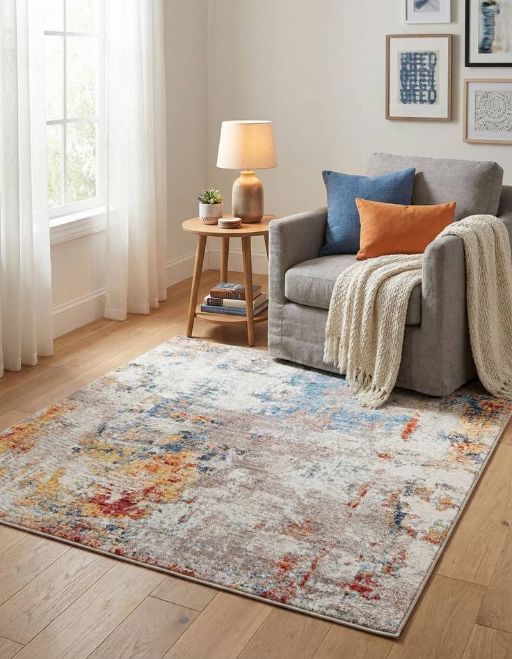 Detail image of  5' x 5' Andromeda Square Rug