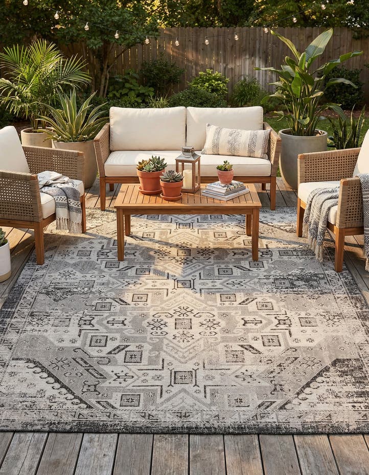 9' x 12' Easy-Clean Aztec Indoor / Outdoor ...