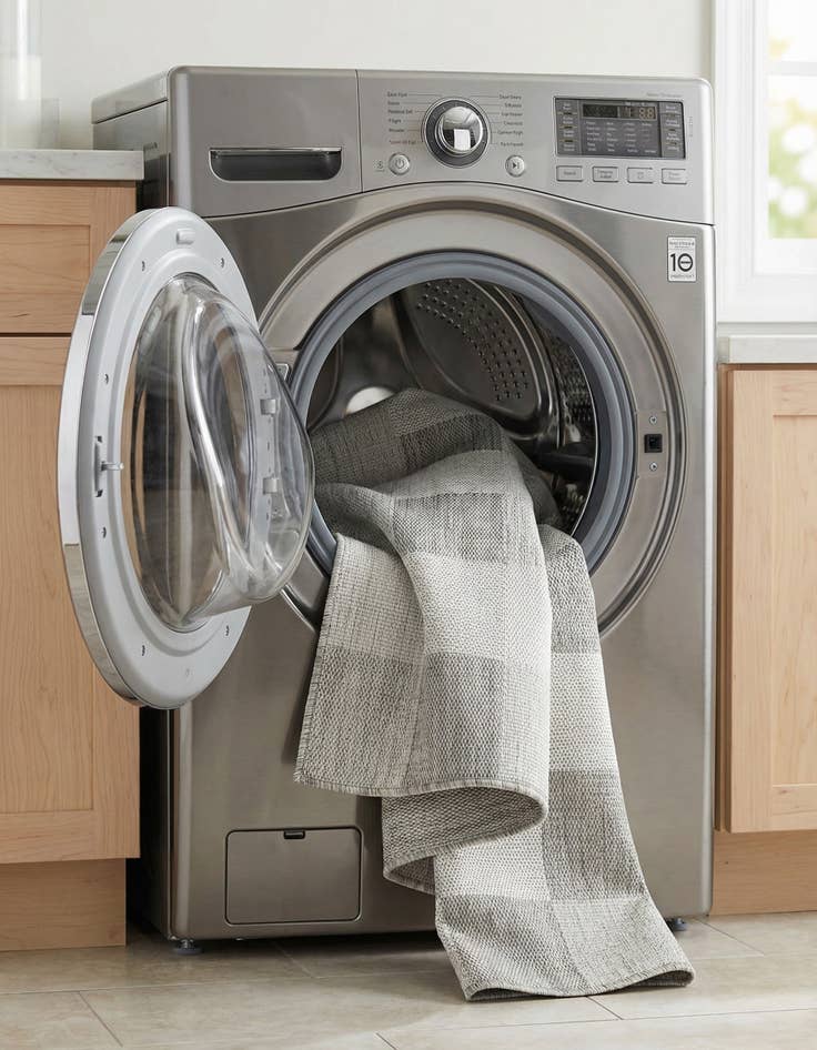 Detail image of 2' x 5' 3  Washable Checkered Indoor / Outdoor Runner Rug