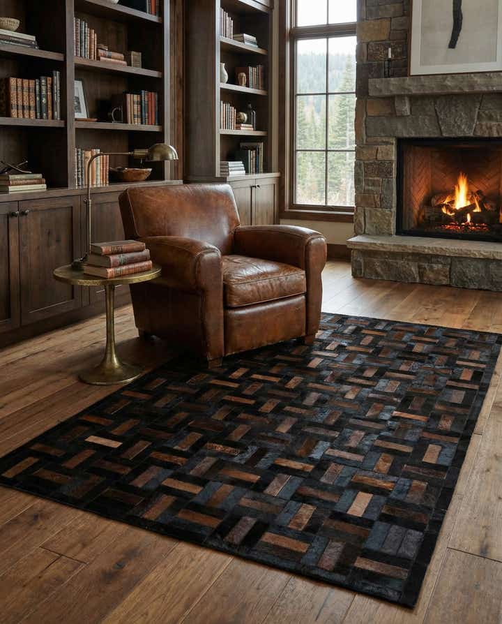 5' 3 x 8' 2 Cowhide - Patchwork Rug