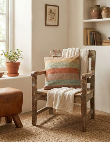 1' 6 x 1' 7 Hand Woven Pillow Wool Square Rug