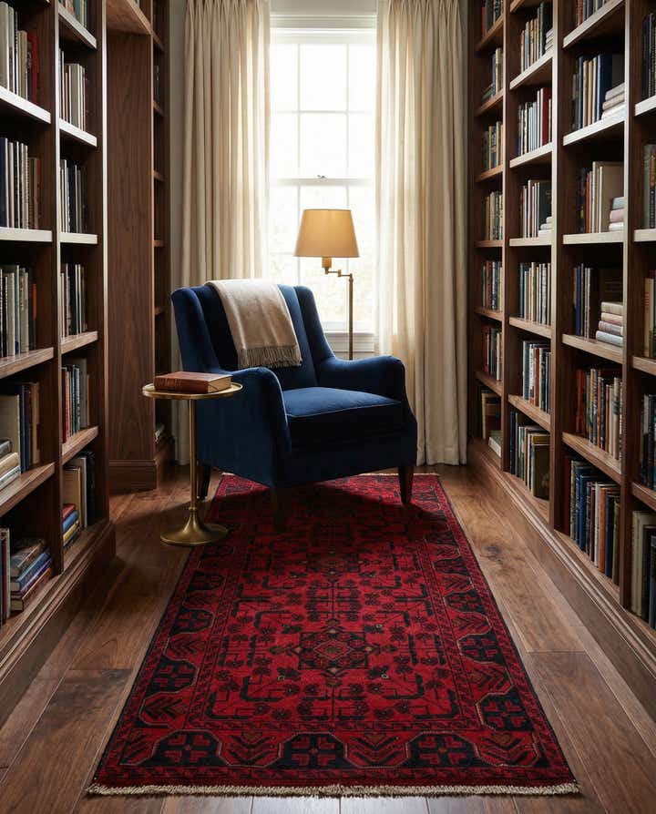 2' 7 x 6' 6 Hand Knotted Khal Mohammadi Wool Runner Rug