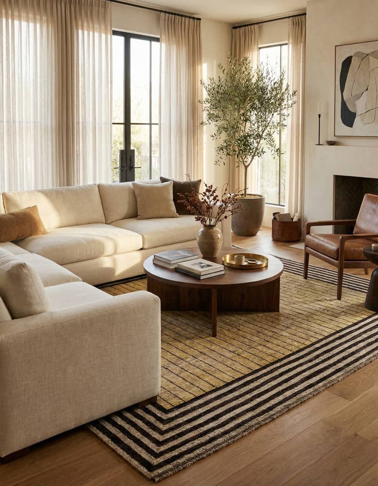 Detail image of 8' x 9' 10  Hand Knotted Darya Wool Rug