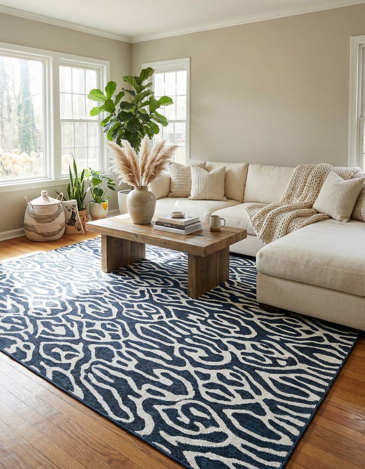 Detail image of  9' x 12'  Washable Sabrina Soto Indoor / Outdoor Rug