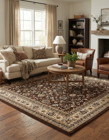 Brown Yasmin Square Rug