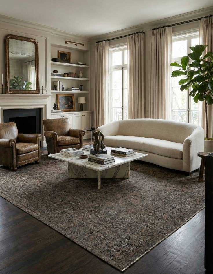 Detail image of 9' 6 x 12' Hand Knotted Ultra Vintage Persian Wool Rug