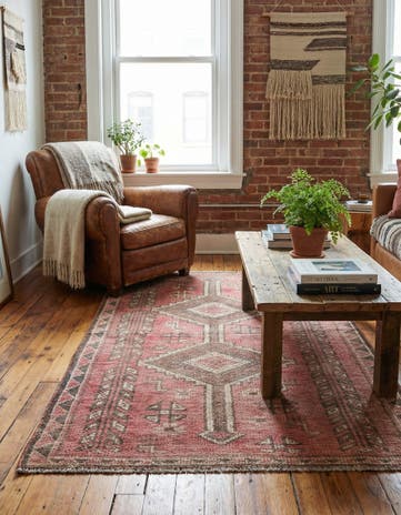 3' 9 x 5' 3 Hand Knotted Ultra Vintage Persian Wool Rug