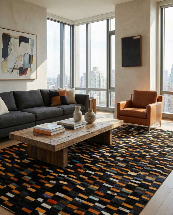 5' 2 x 8' Cowhide - Patchwork Rug