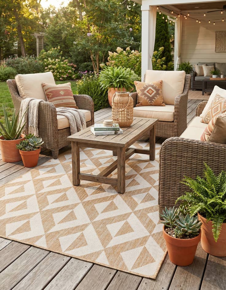 Detail image of 4' x 6'  Washable Jill Zarin Napa Indoor / Outdoor Rug