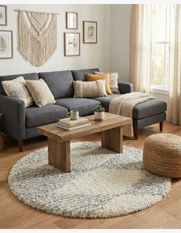 5' x 5' Infinity Shag Round Rug