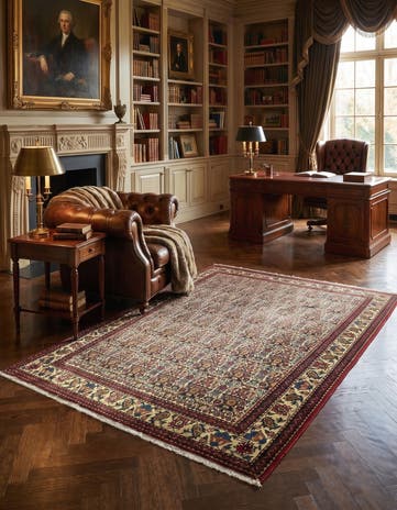 5' 2 x 6' 8 Hand Knotted Bidjar Persian Rug