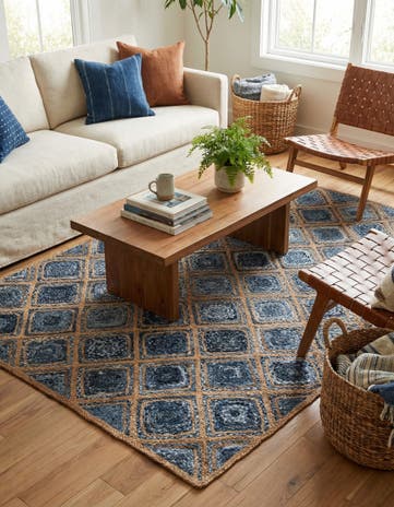 6' 1 x 9' Handmade Braided Jute Rug