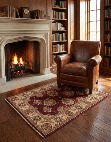 2' 7 x 4' 1 Hand Knotted Ziegler Rug