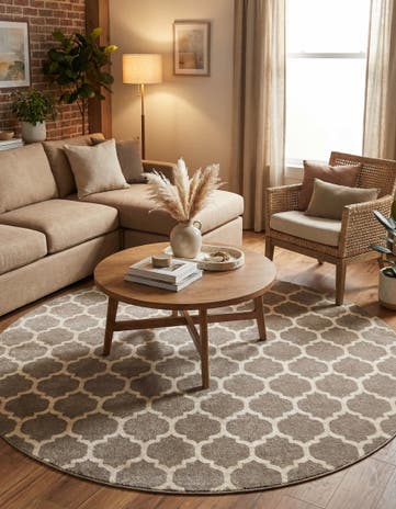 12' 2 x 12' 2 Lattice Round Rug