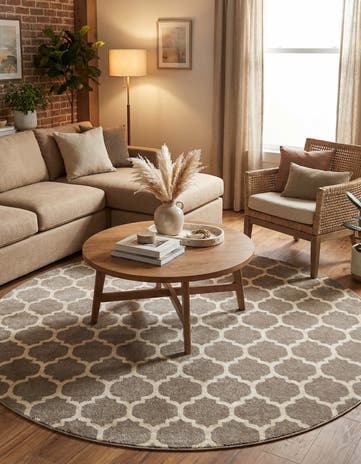 12' 2 x 12' 2 Lattice Round Rug