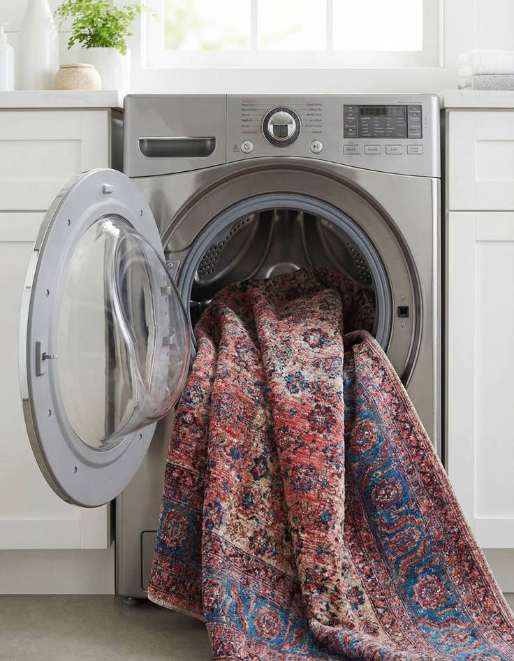 Detail image of 7' 3 x 10'  Washable Maahru Rug