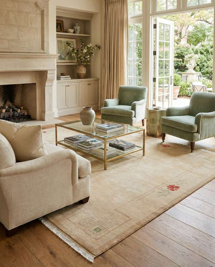 6' 6 x 9' 9 Hand Knotted Darya Wool Rug