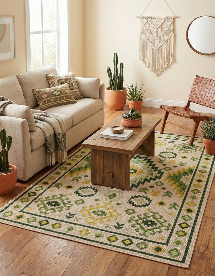 Detail image of 6' x 9'  Washable Baja Indoor / Outdoor Rug