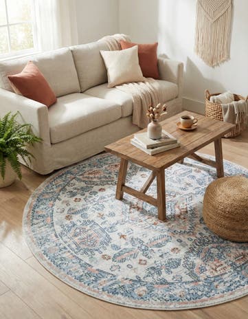 5' 3 x 5' 3 Kamala Washable Round Rug