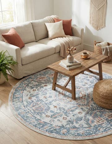 5' 3 x 5' 3 Kamala Washable Round Rug