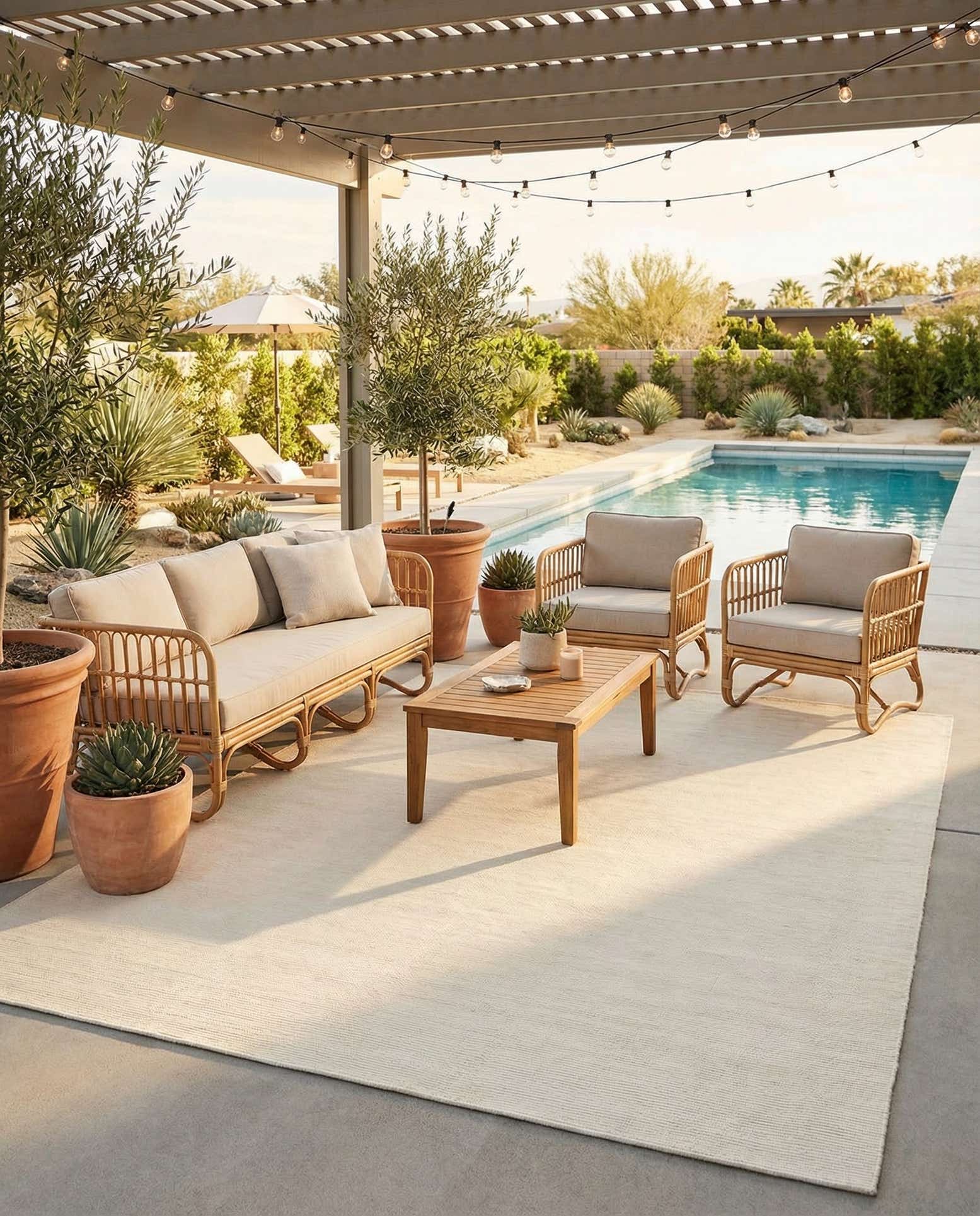 10' x 14' 1 Easy-Clean Jill Zarin Palm Springs Indoor / Outdoor Rug