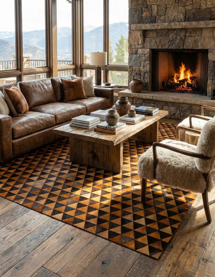 Detail image of  7' 11 x 9' 11 Cowhide - Patchwork Rug