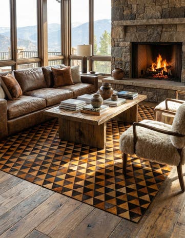 7' 11 x 9' 11 Cowhide - Patchwork Rug