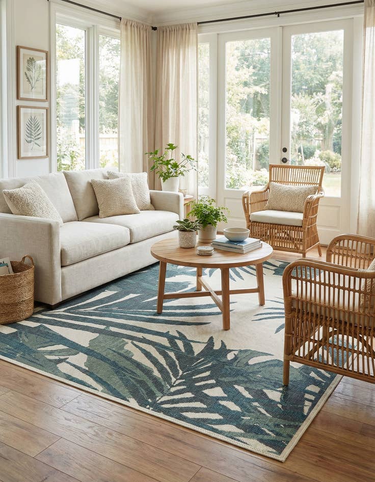 Detail image of 7' 10 x 10'  Washable Baja Indoor / Outdoor Rug