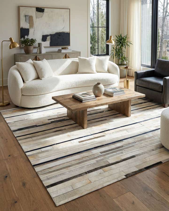 4' 11 x 7' 8 Cowhide - Patchwork Rug