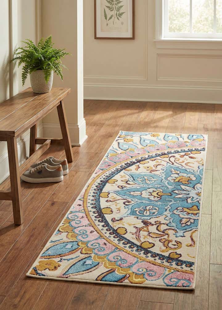 2' x 6' Easy-Clean Traditional Indoor / Outdoor Runner Rug