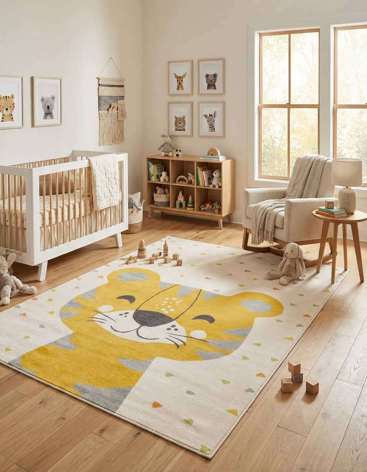 Detail image of 7' 10 x 10' Tiger Whimsy Kids Rug