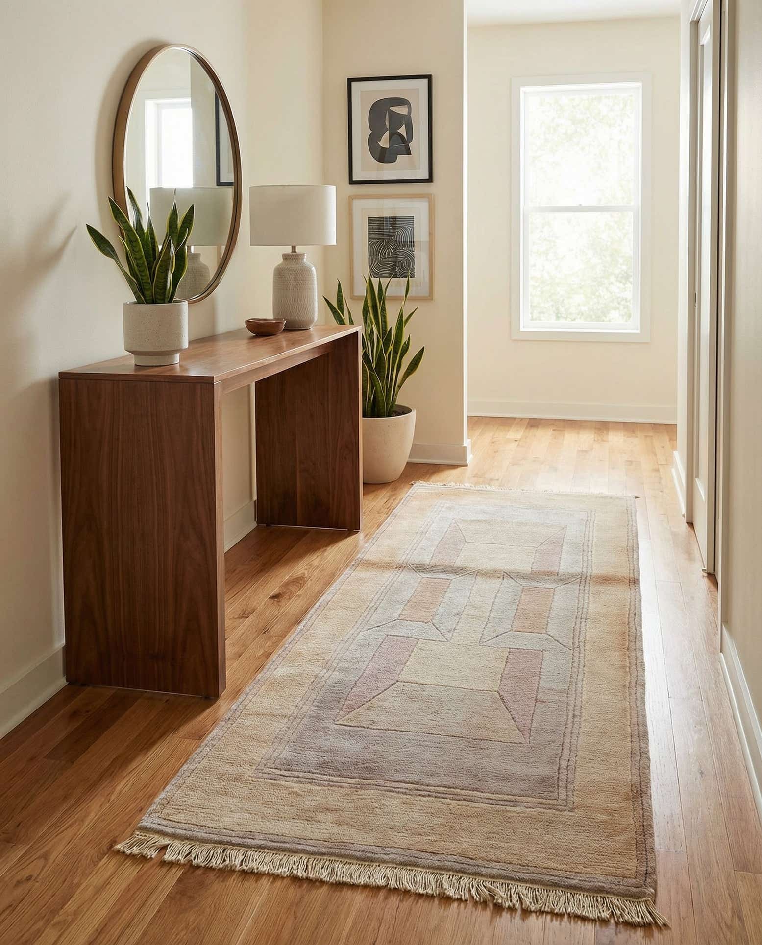 2' 10 x 6' 8 Hand Knotted Tibet Wool Runner Rug