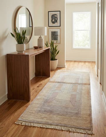 2' 10 x 6' 8 Hand Knotted Tibet Wool Runner Rug
