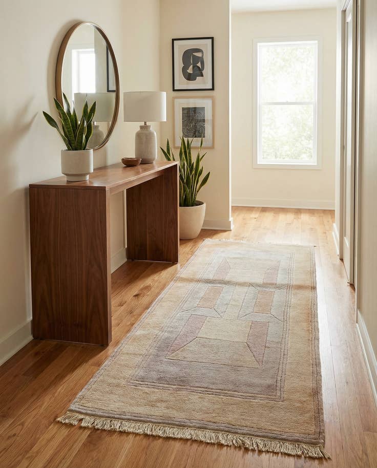 Detail image of 2' 10 x 6' 8 Hand Knotted Tibet Wool Runner Rug