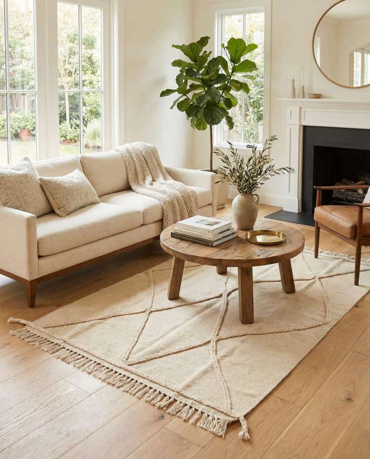 3' 6 x 4' 11 Hand Knotted Moroccan Wool Rug