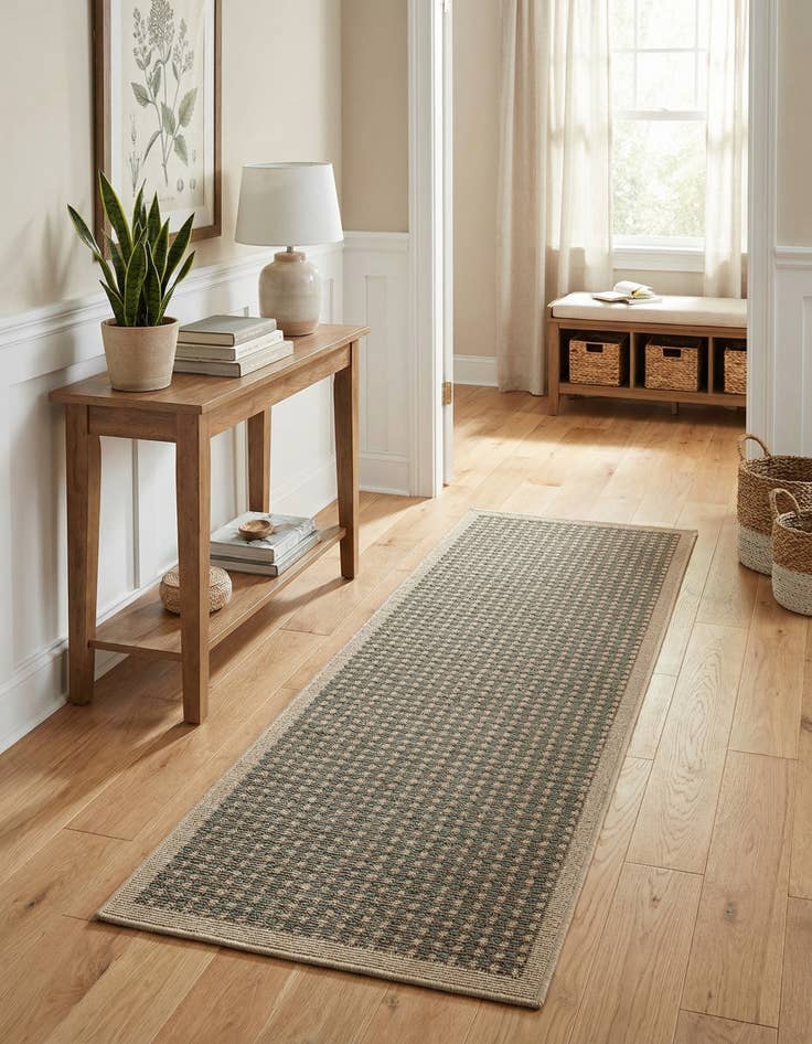 Detail image of  2' x 5'  Washable Border Indoor / Outdoor Runner Rug