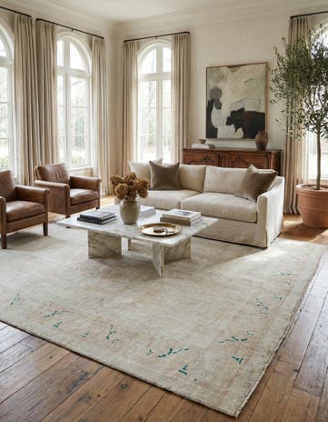 9' 8 x 12' 1 Hand Knotted Ultra Vintage Persian Wool Rug