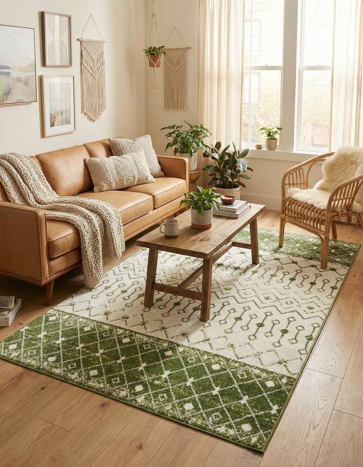 Detail image of  4' x 6' Moroccan Trellis Rug