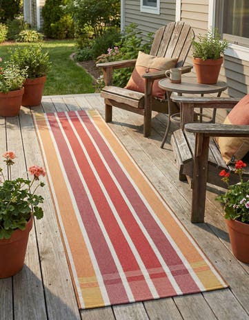 2' x 8' Easy-Clean Ribbon Indoor / Outdoor Runner Rug