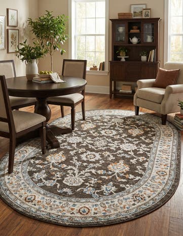 Fume Gray Charlotte Oval Rug