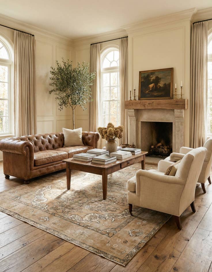 Detail image of 6' 10 x 9' Hand Knotted Ultra Vintage Persian Wool Rug