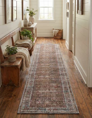 2' x 10' Washable Nostalgia Runner Rug